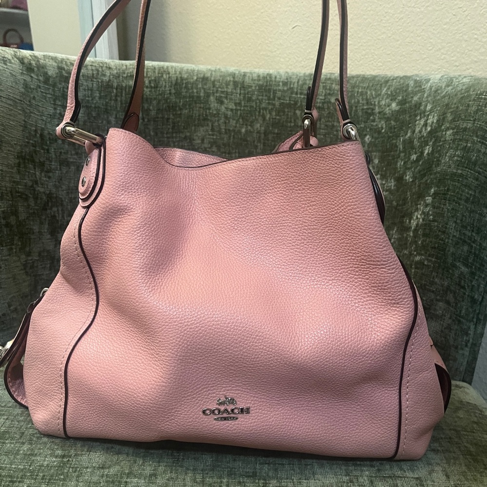 Coach Pink Leather Shoulder Bag